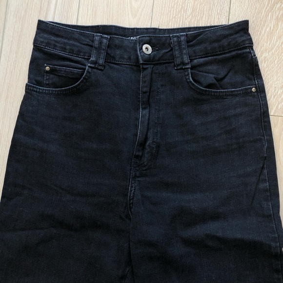 Zara Z1975 Super High Rise Vintage Slim Fit Jeans in Black Size 6 - Picture 7 of 12